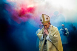 Easter lockdown Bologna: Cardinal Matteo Zuppi celebrates the Easter liturgy in an empty cathedral